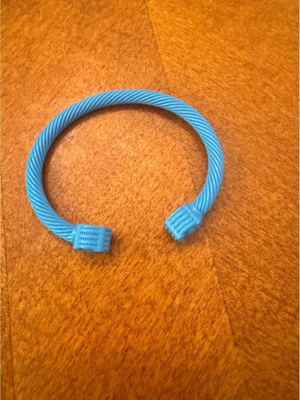 Blue Twisted Cable Cuff Bracelet 537